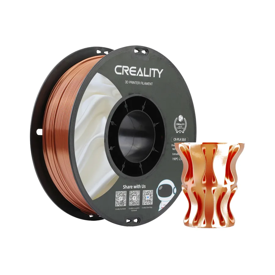 Filamento PLA CR-Silk Creality 1.75mm 1kg - Cobre Avermelhado