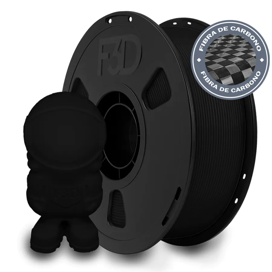 Filamento PLA Fibra de Carbono 1,75mm 1Kg
