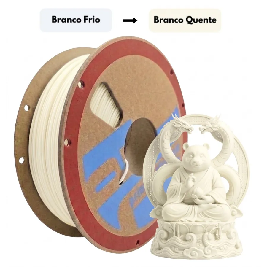 PrintaLot Filamento PLA Branco Quente 1kg
